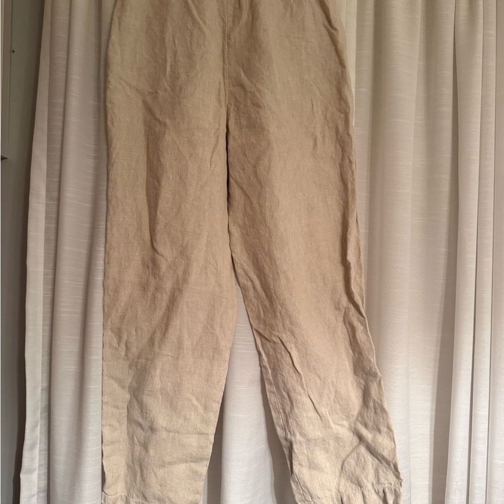 Women’s Tan Linen Pants Talbots